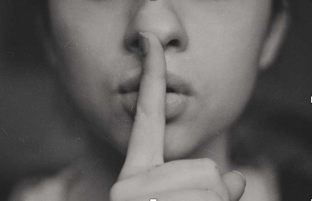 A person keeping a secret