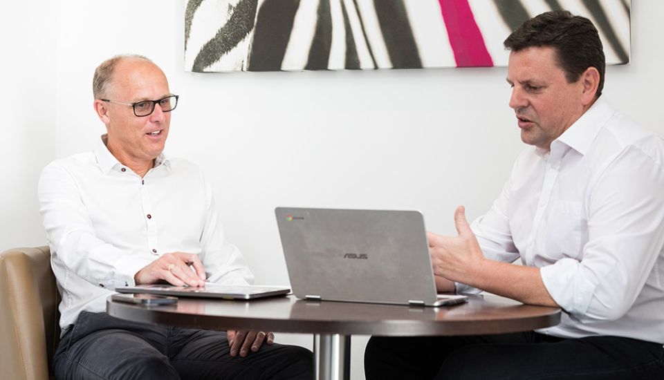 two business men in meeting